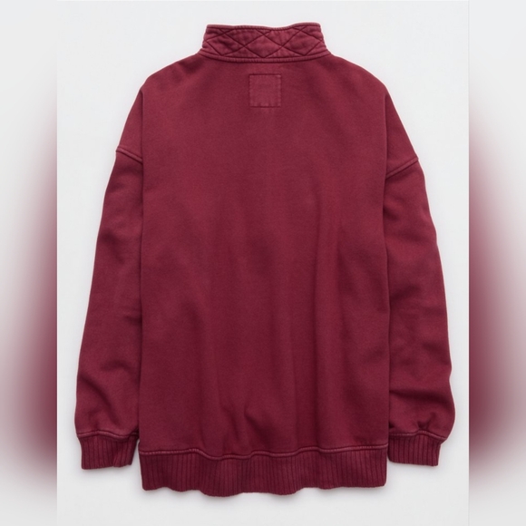 Aerie OH SNAP Sweatshirt Red Small Deep Cherry NWT - Picture 2 of 10